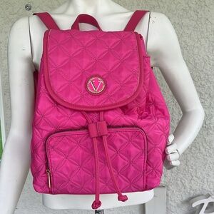 Vera New York Sienna Backpack Textured Pattern Magenta Pink 11 W x 12 H x 6